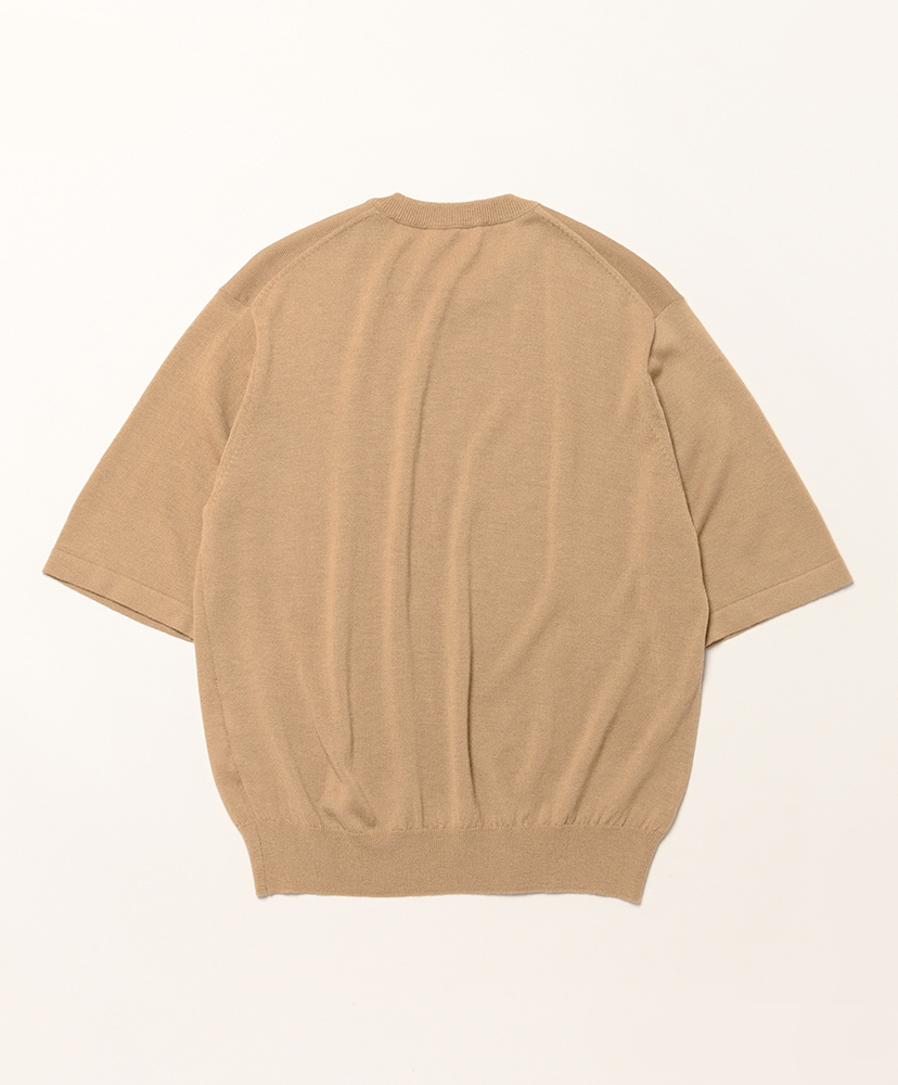 Cashmere Hard Twist Knit Tee Camel Brown/キャメルブラウン 3(MEN)