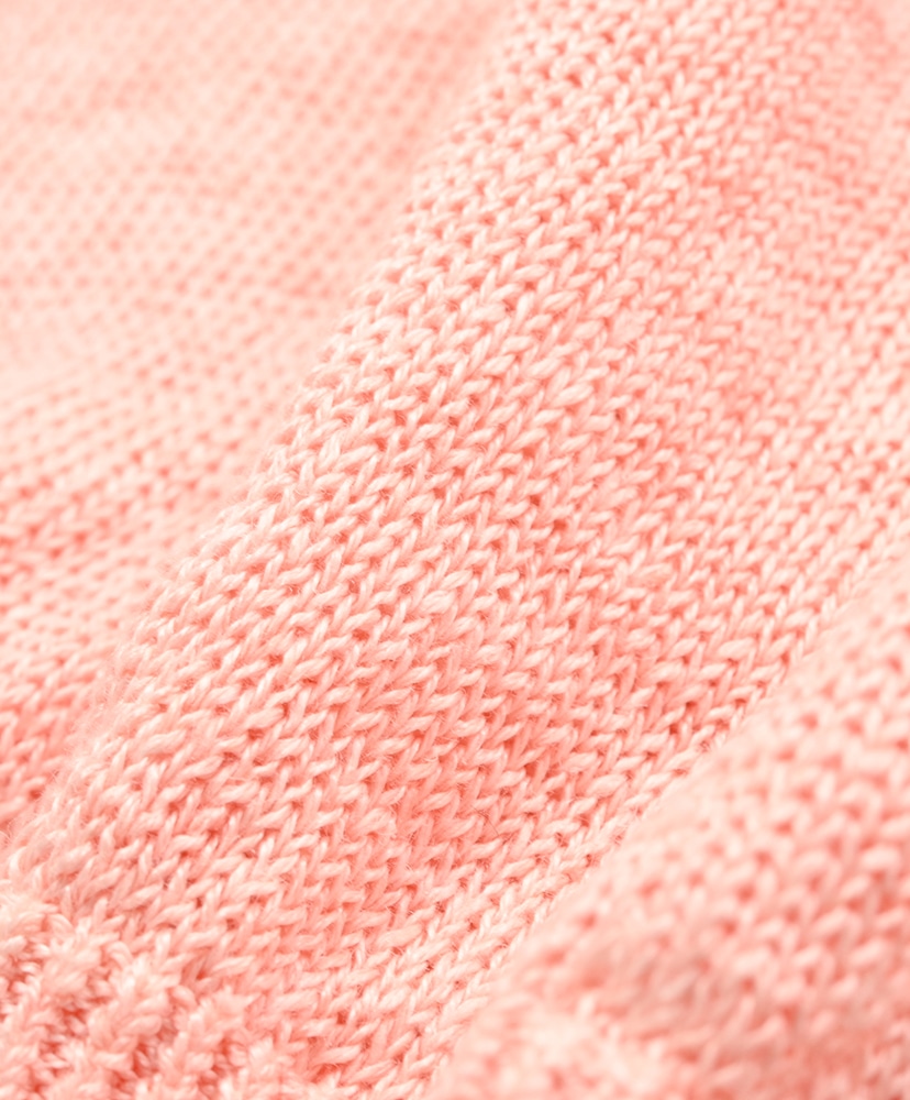 Women's Washed High Count Linen Crew Neck Short Sleeve Pink/ピンク 1(WOMEN)