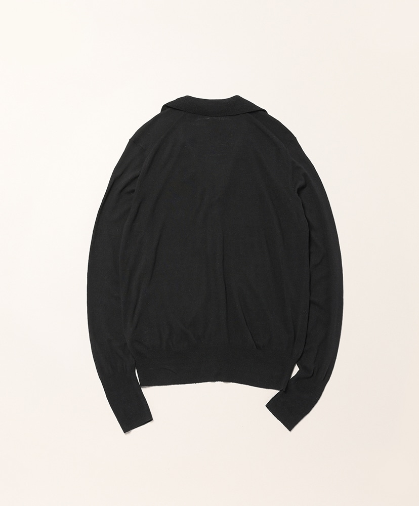 Women Revival Soft Silk Polo Cardigan Black/ブラック 1(WOMEN)