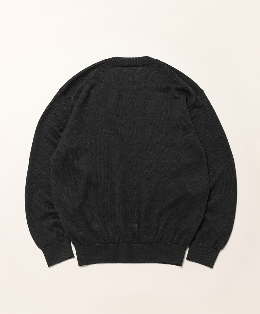 Men Washed High Count Linen Crew Neck Black/ブラック 1(MEN)