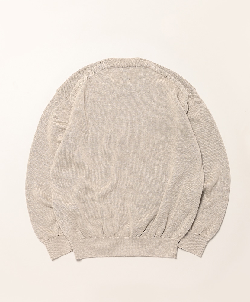 Men Washed High Count Linen Crew Neck Natural/ナチュラル 1(MEN)