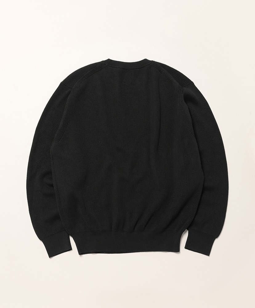 Men High Twist Cash Cotton Rib Crew Neck Black/ブラック 1(MEN)