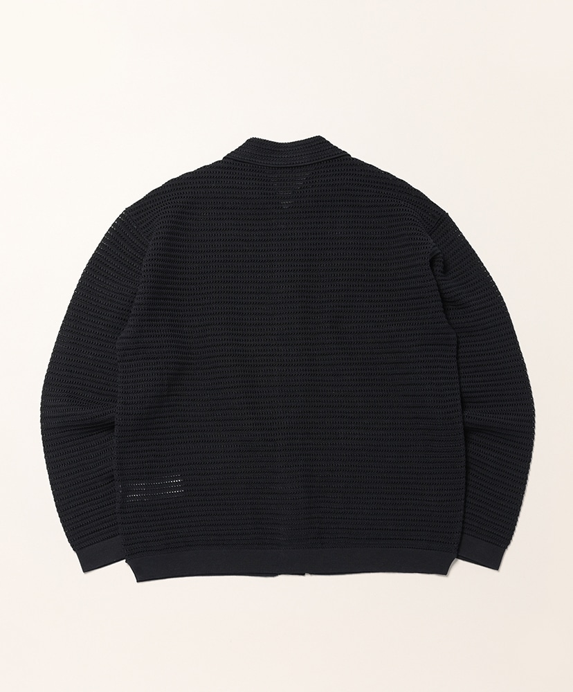 Men Summer Knit Polo Cardigan Navy/ネイビー 2(MEN)