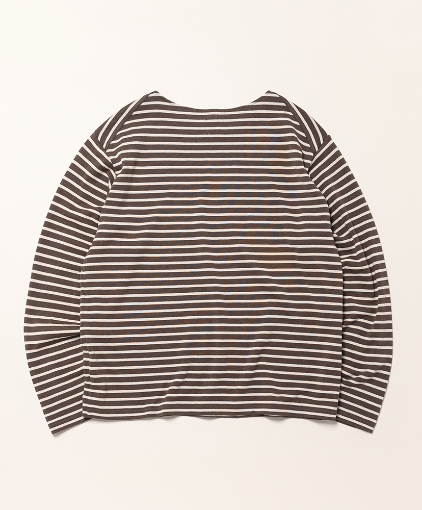 Men Washi Basque Shirt Brown×Beige/ブラウン×ベージュ 2(MEN)