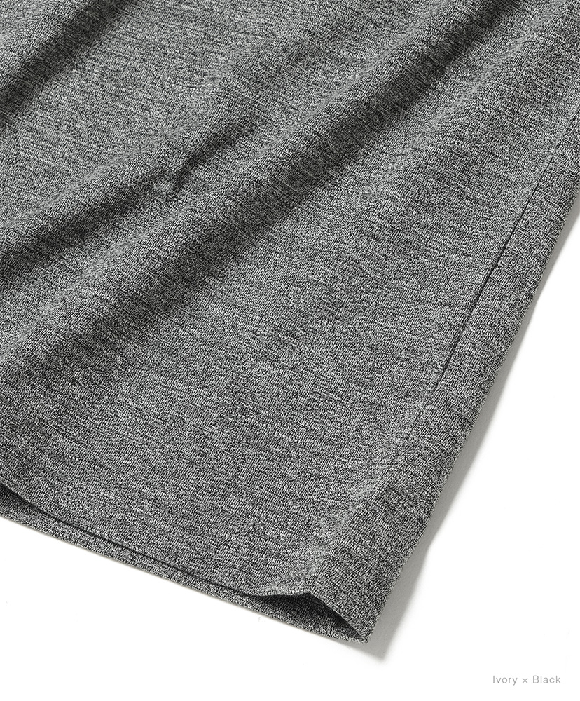 Men Slub Mix T-Shirt Ivory×Black/アイボリー×ブラック 2(MEN)