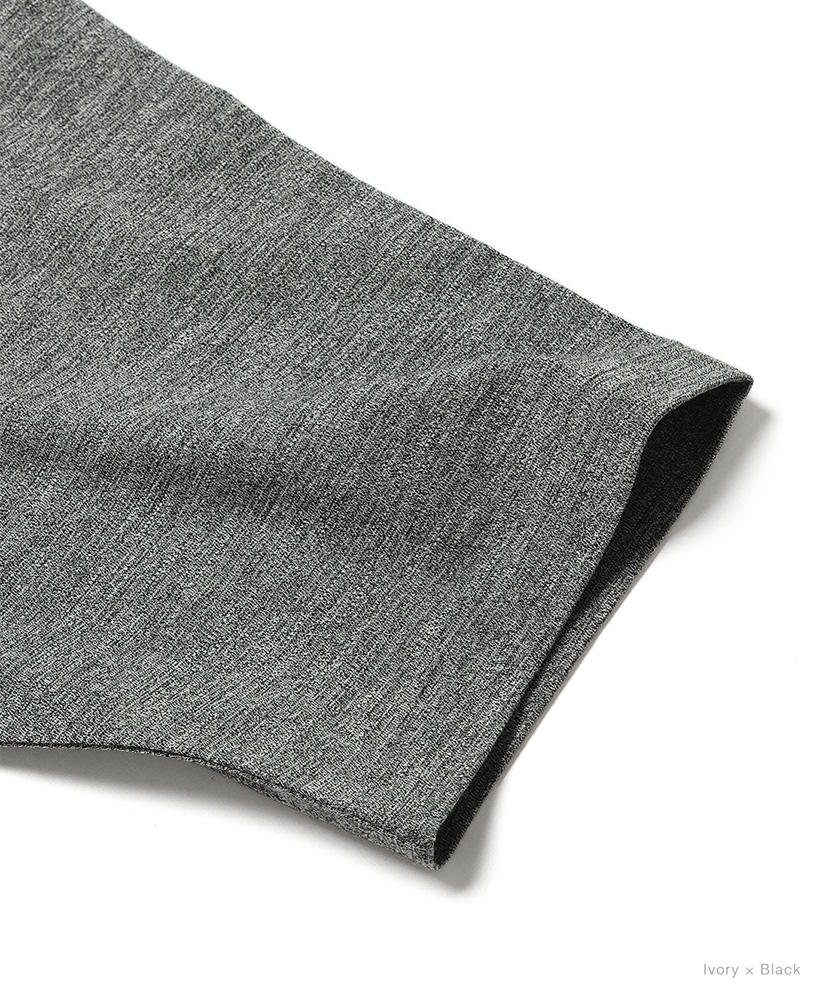 Men Slub Mix T-Shirt Ivory×Black/アイボリー×ブラック 2(MEN)