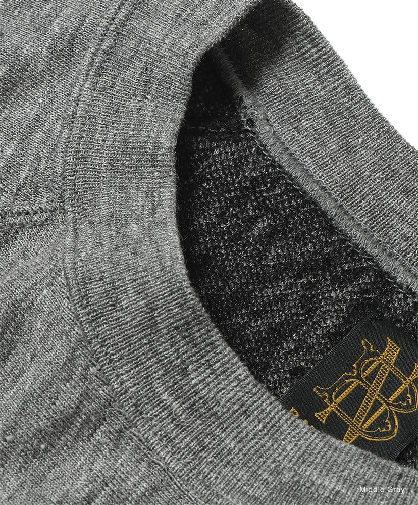 Men Belgian Linen Urake Short Sleeve Middle Gray/ミドルグレー 2(MEN)