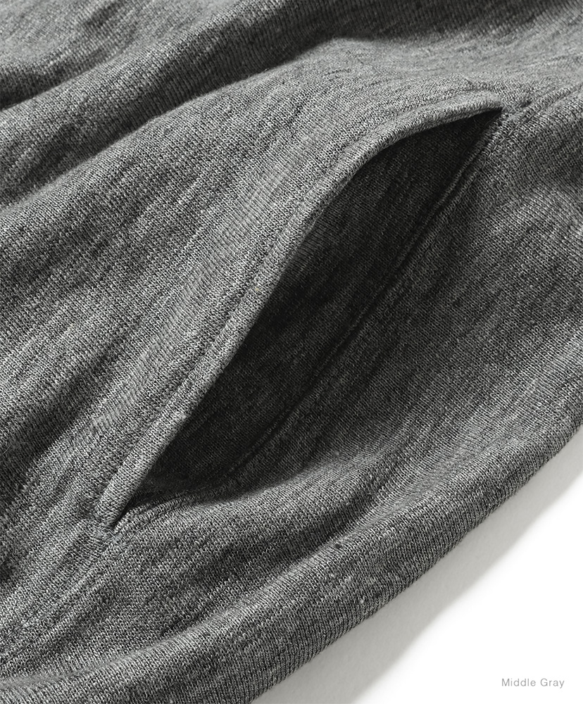 Men Belgian Linen Urake Short Sleeve Middle Gray/ミドルグレー 2(MEN)
