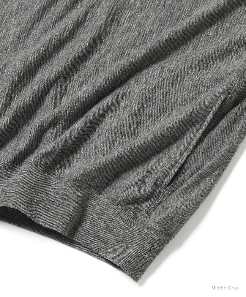 Men Belgian Linen Urake Short Sleeve Middle Gray/ミドルグレー 2(MEN)