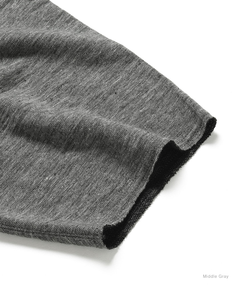 Men Belgian Linen Urake Short Sleeve Middle Gray/ミドルグレー 2(MEN)
