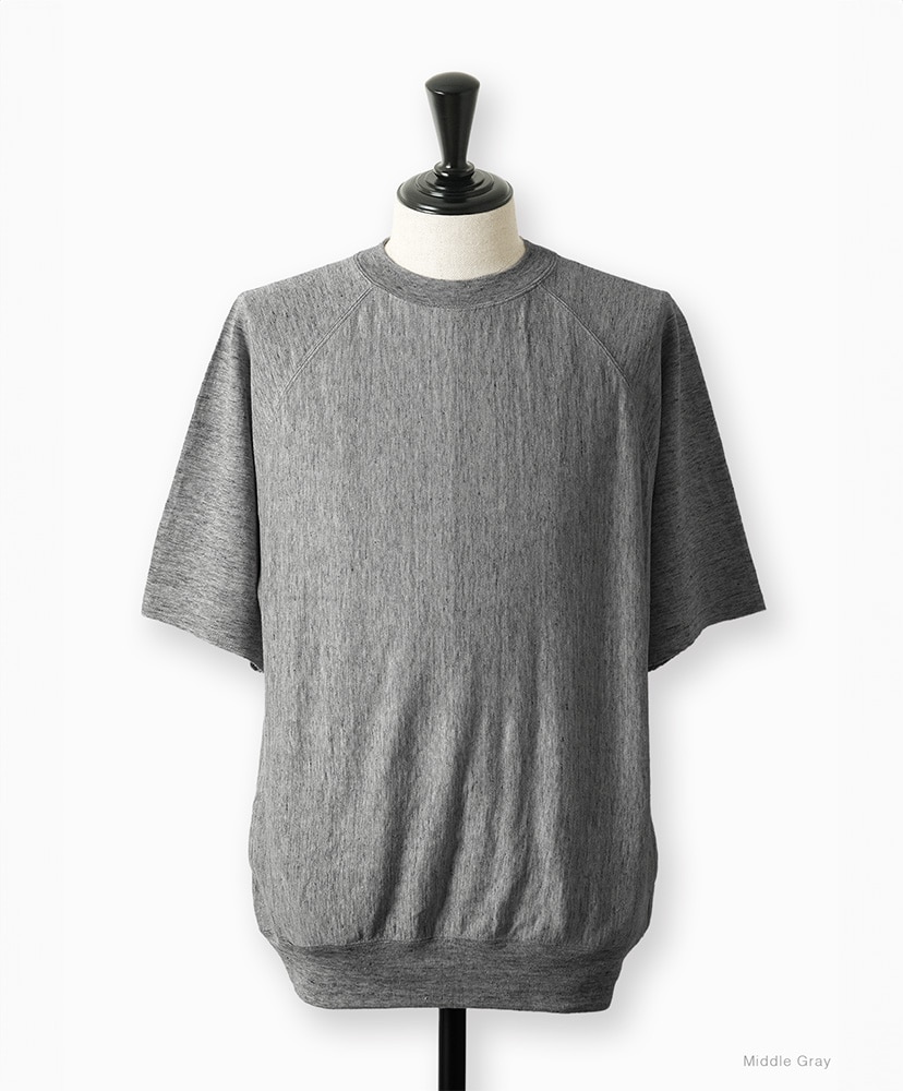 Men Belgian Linen Urake Short Sleeve Middle Gray/ミドルグレー 2(MEN)