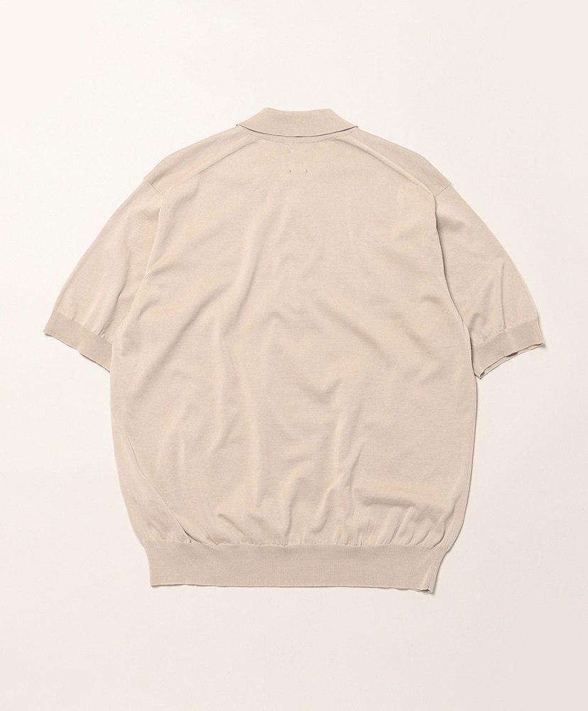Men Caribbean Seaisland Cotton Polo Short Sleeve Greige/グレージュ 2(MEN)