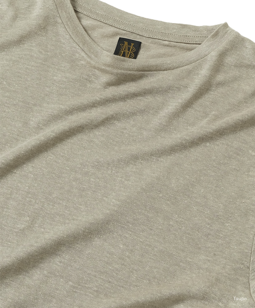 Men Normandy Linen T-Shirt Taupe/トープ 1(MEN)