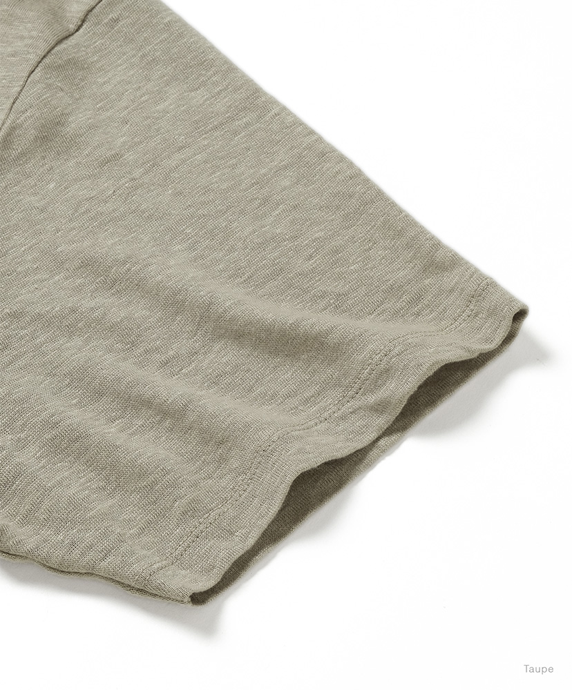 Men Normandy Linen T-Shirt Taupe/トープ 1(MEN)