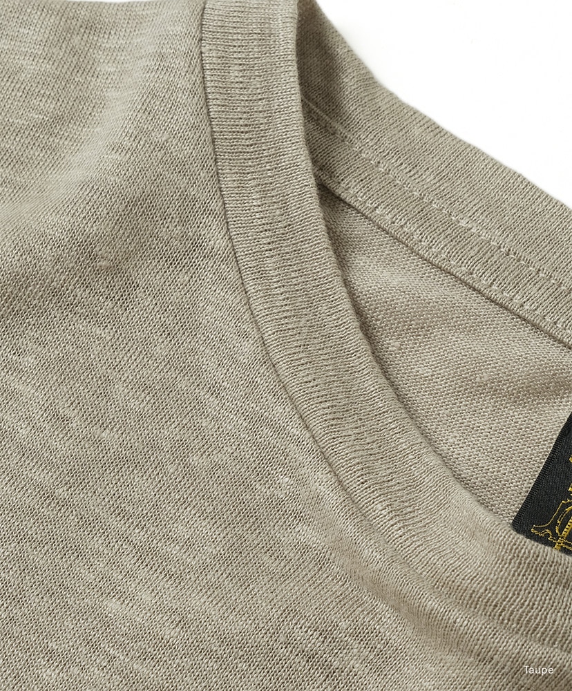 Men Normandy Linen T-Shirt Taupe/トープ 1(MEN)