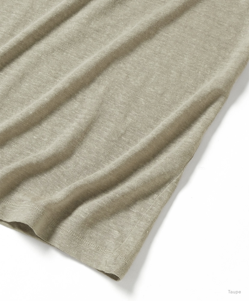Men Normandy Linen T-Shirt Taupe/トープ 1(MEN)
