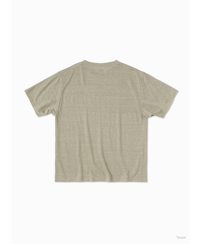 Men Normandy Linen T-Shirt Taupe/トープ 1(MEN)