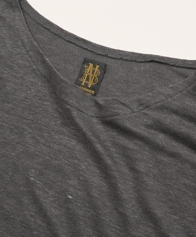 Men Normandy Linen Basque Shirt Gray/グレー 1(MEN)