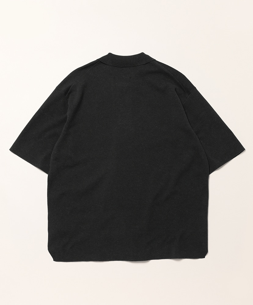 32G Smooth Knit Polo Short Sleeve Melange Black/メランジェブラック 2(MEN)