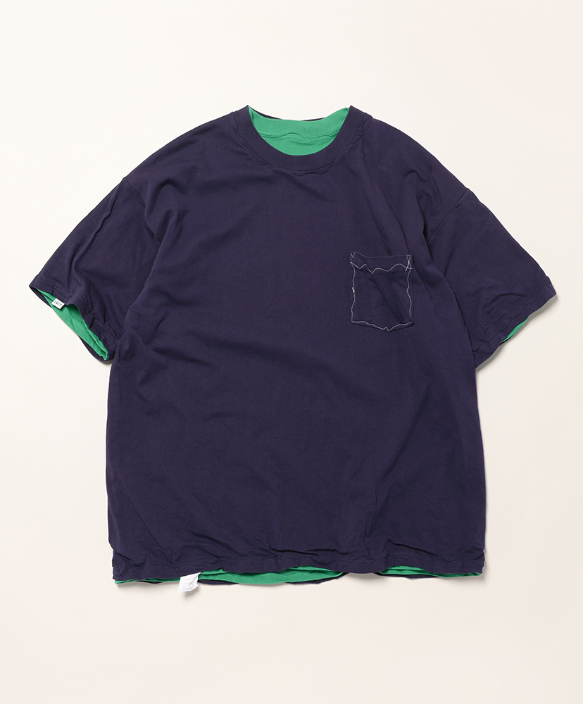 Reversible T-Shirts VIKING Green×Navy/グリーン×ネイビー 36(MEN)
