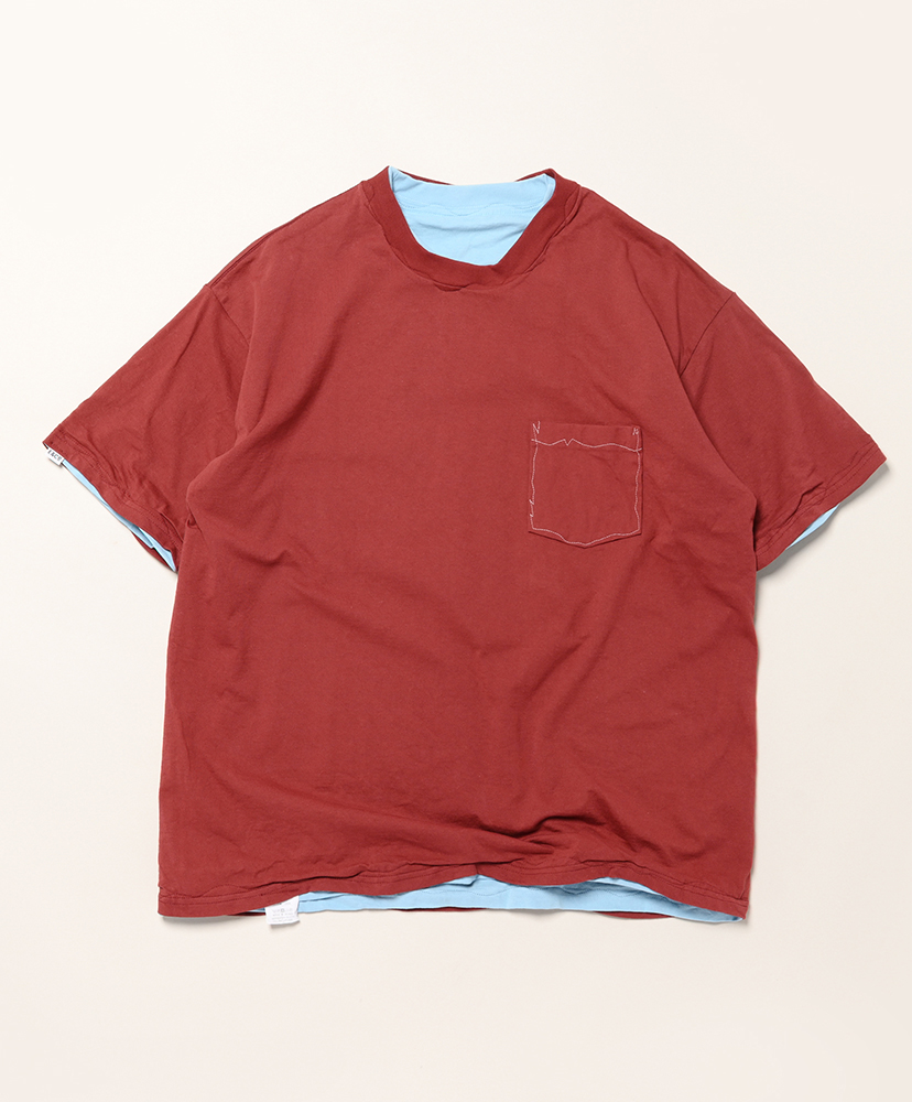 Reversible T-Shirts VIKING Skyblue×Burgandy/スカイブルー×バーガンディ 36(MEN)