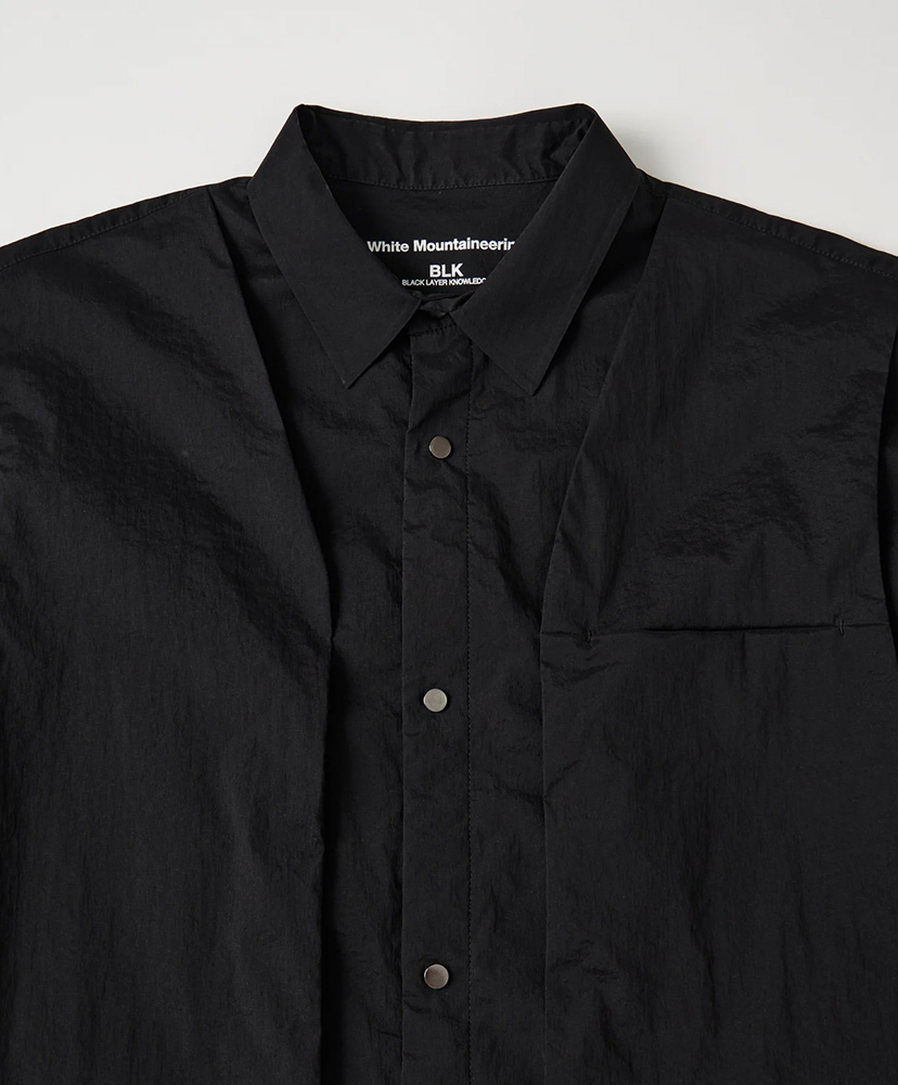 Zip Off Layered Shirt Black/ブラック 2(MEN)