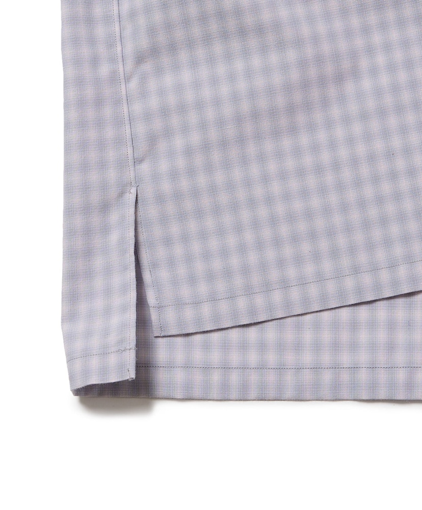 Open Collar Shirt L/S (PE/RA Shadow Check) Rose Gray/ローズグレー L(MEN)