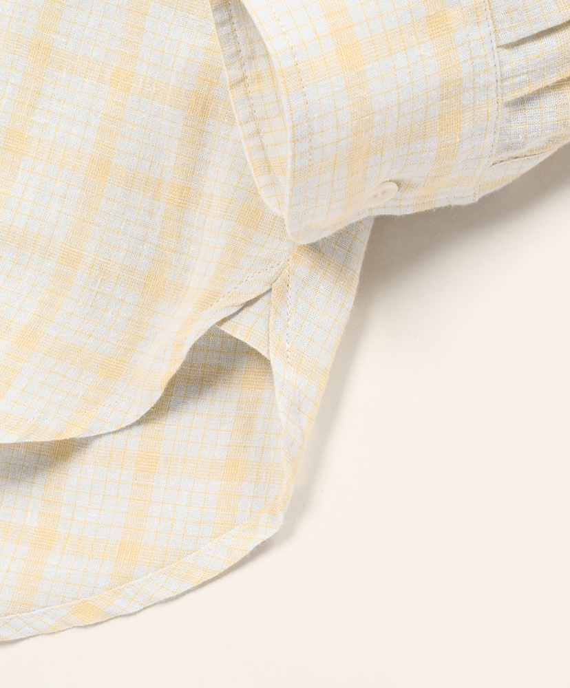 Chisholm Shirt Cotton Linen Blue Yellow Check/ブルーイエローチェック S(MEN)