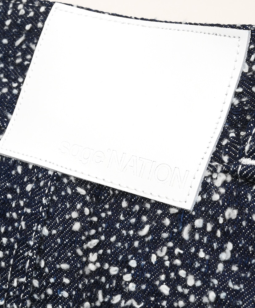 Welt Trouser - Raw Denim Snow Nep Indigo Needle Punch/インディゴニードルパンチ M(MEN)