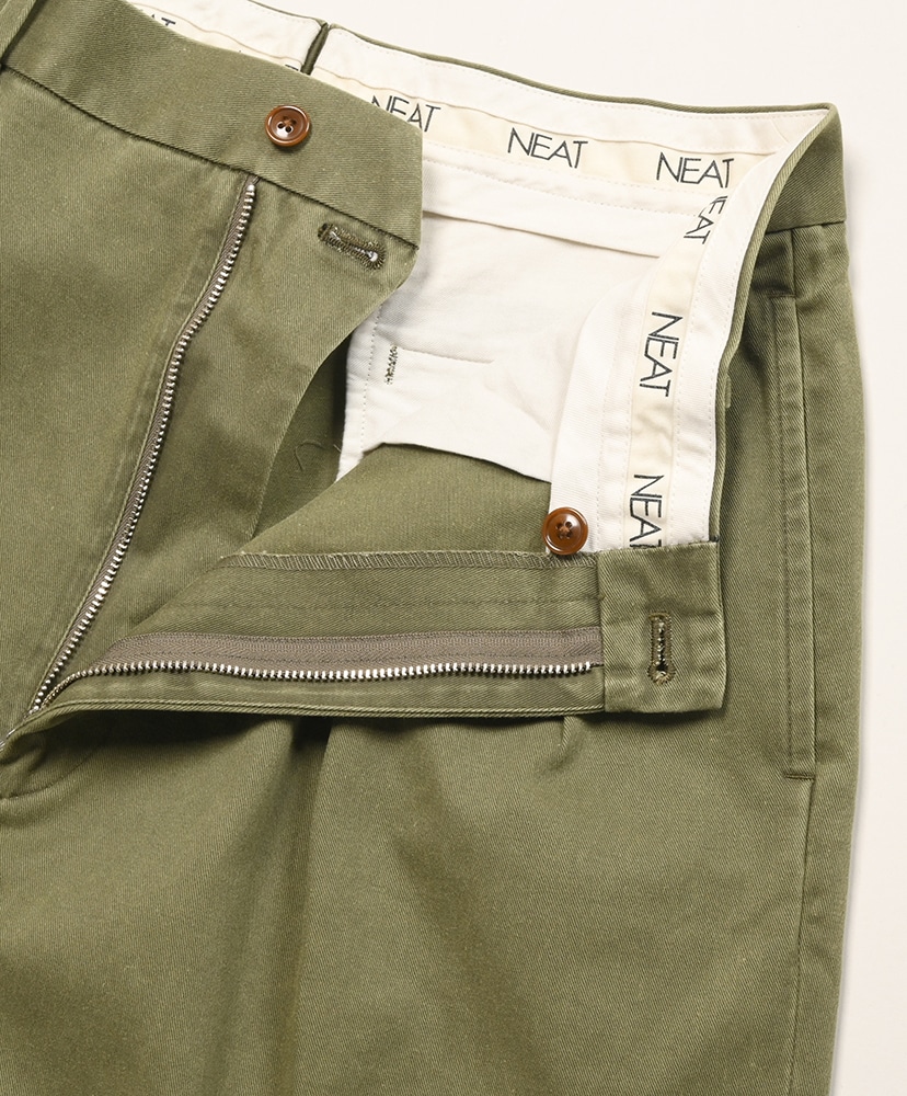 NEAT Chino Shorts Fade Olive/フェードオリーブ 44(MEN)