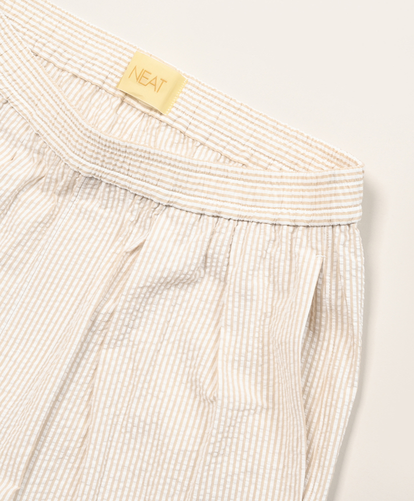 Seersucker Big Trunks Shorts Beige×White/ベージュ×ホワイト L(MEN)