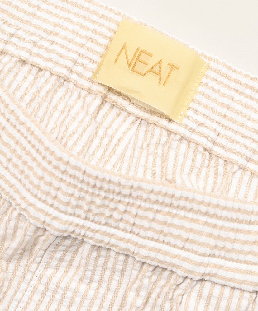 Seersucker Big Trunks Shorts Beige×White/ベージュ×ホワイト L(MEN)