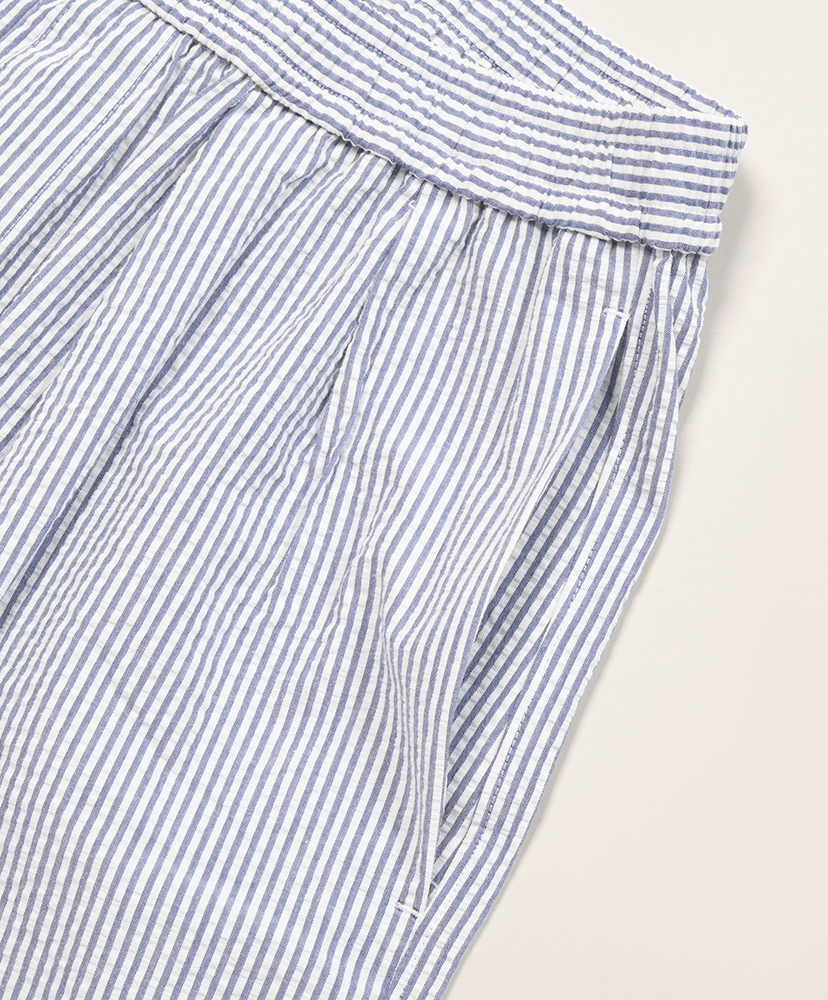 Seersucker Big Trunks Shorts Navy×White/ネイビー×ホワイト L(MEN)