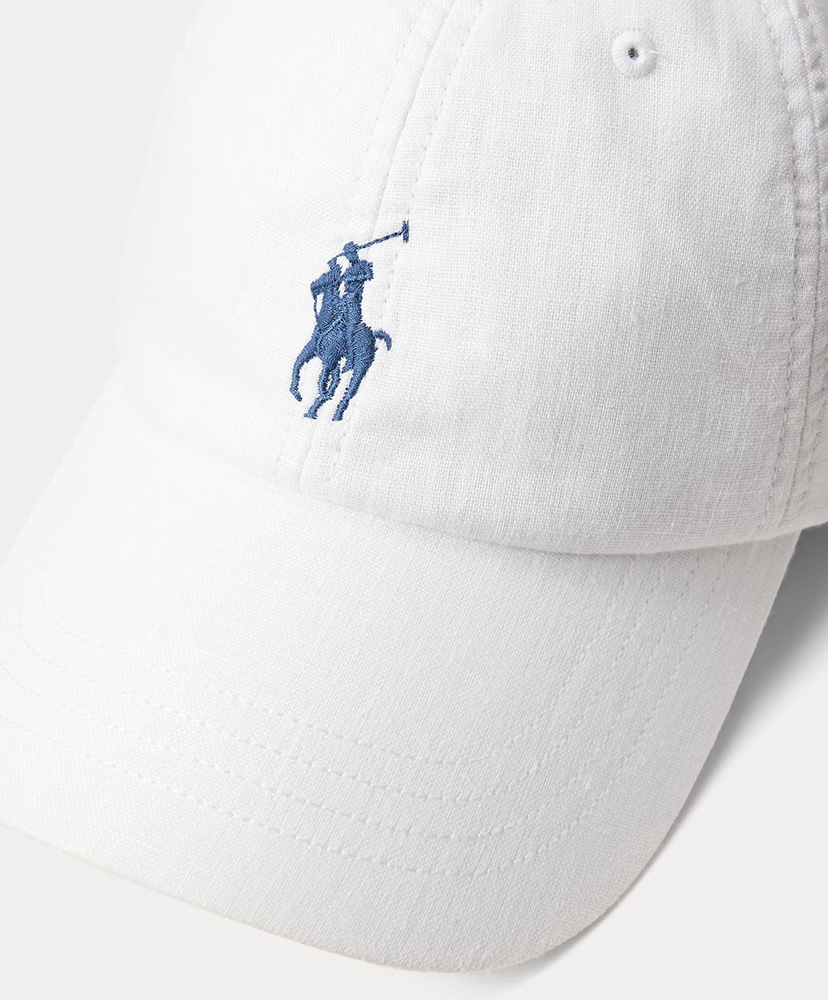 リネン ボール キャップ ホワイト ONE