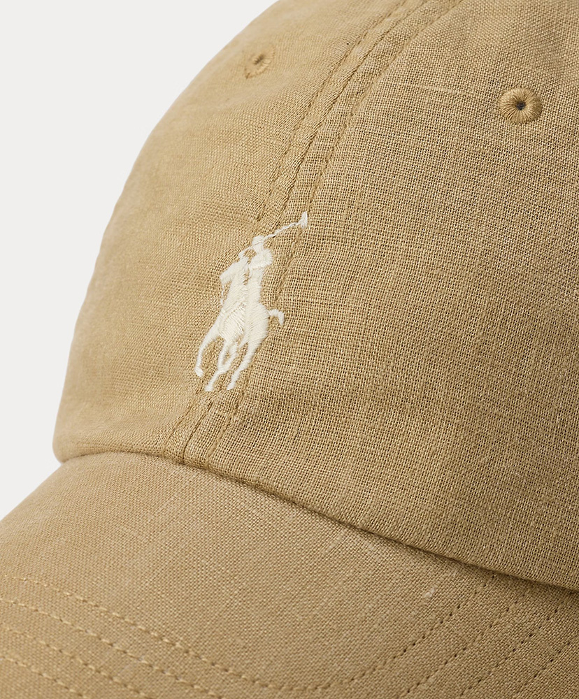 リネン ボール キャップ カフェ タン ONE