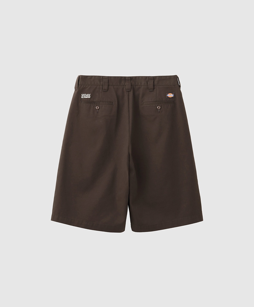 Dickies / Tuck Wide Shorts Dark Brown/ダークブラウン L(MEN)