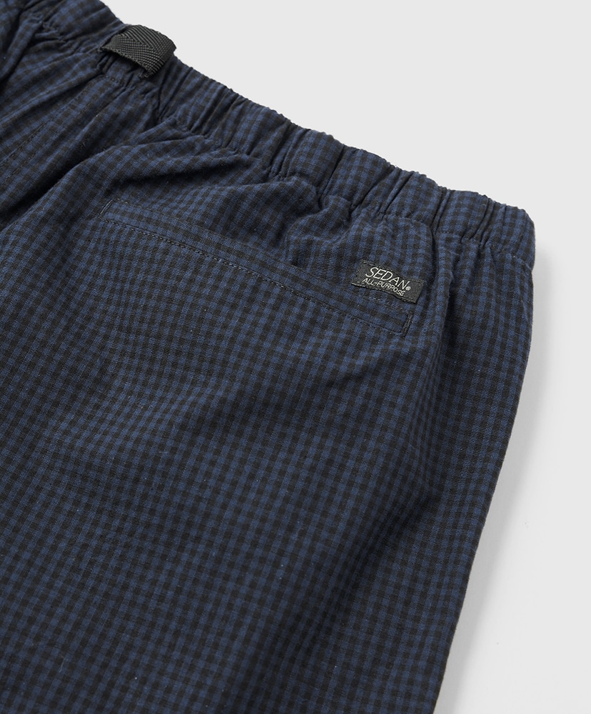 Cotton Linen Plaid Shorts Navy Gingham/ネイビーギンガム L(MEN)