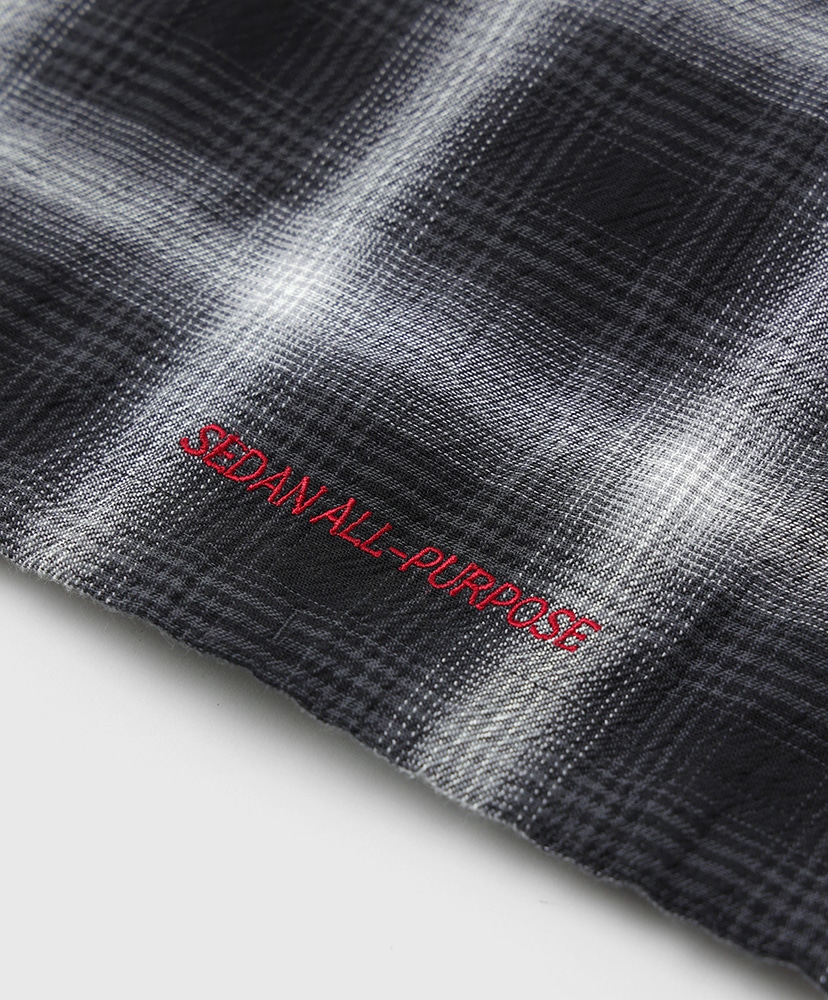 Ombre Plaid Hooded Shirt Black Plaid/ブラックプラッド L(MEN)