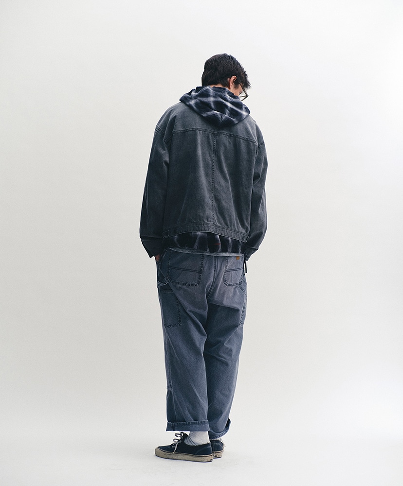 Ombre Plaid Hooded Shirt Black Plaid/ブラックプラッド L(MEN)