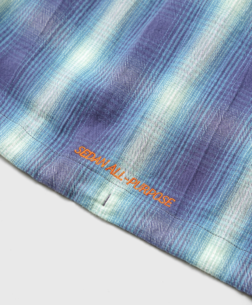 Ombre Plaid Hooded Shirt Navy Plaid/ネイビープラッド L(MEN)