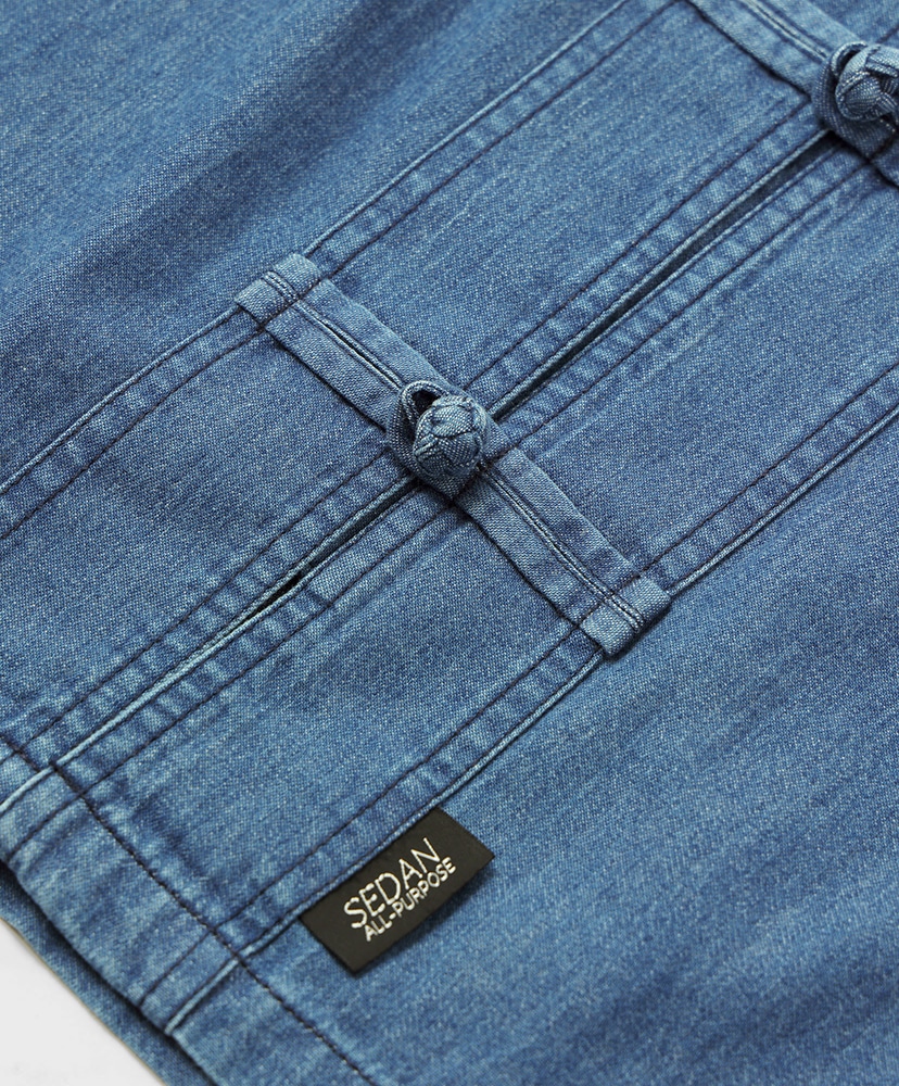 Light Denim Kungfu Shirt Indigo/インディゴ L(MEN)