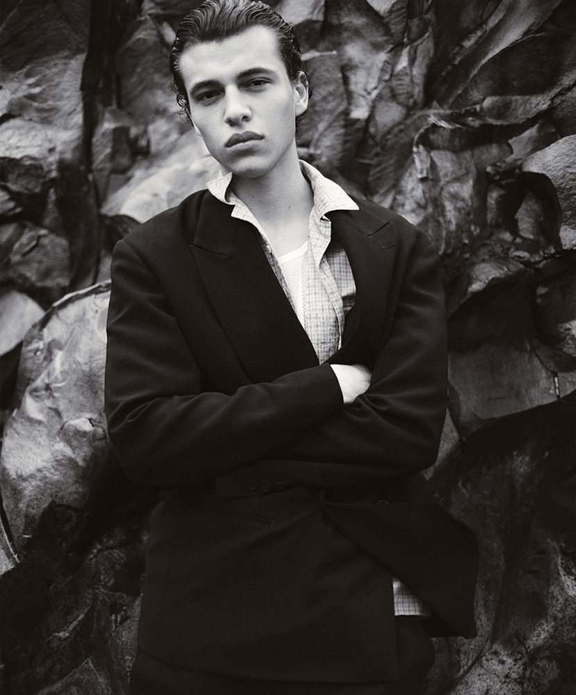 Dobby Plaid Open Collar S/S Shirt Olive×Brown/オリーブ×ブラウン L(MEN)