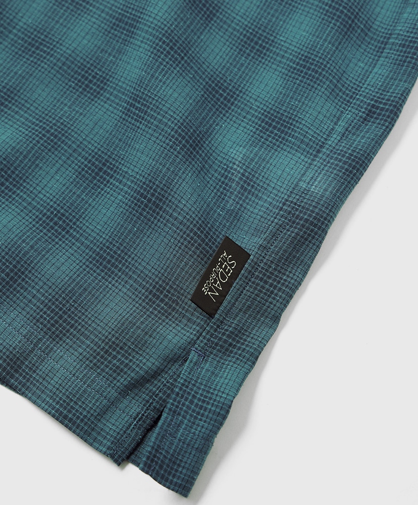 Cotton Silk S/S Shirt Navy/ネイビー L(MEN)