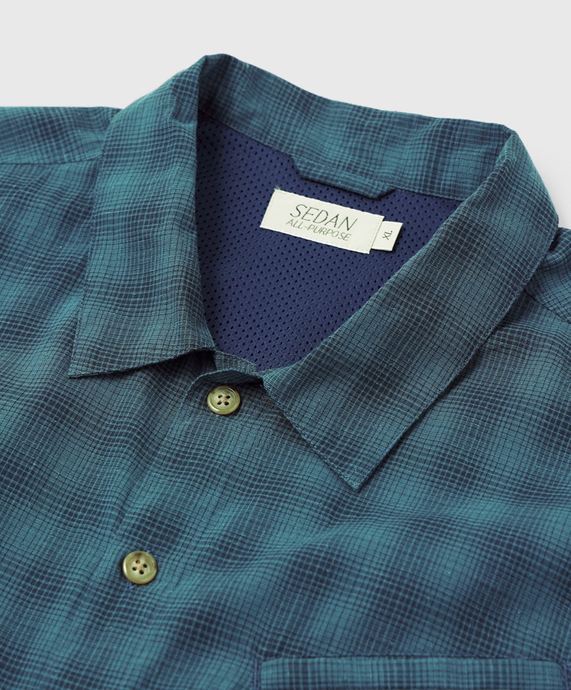 Cotton Silk S/S Shirt Navy/ネイビー L(MEN)
