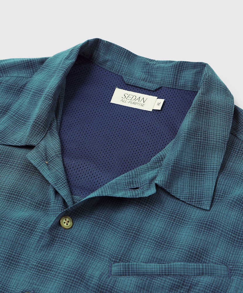 Cotton Silk S/S Shirt Navy/ネイビー L(MEN)