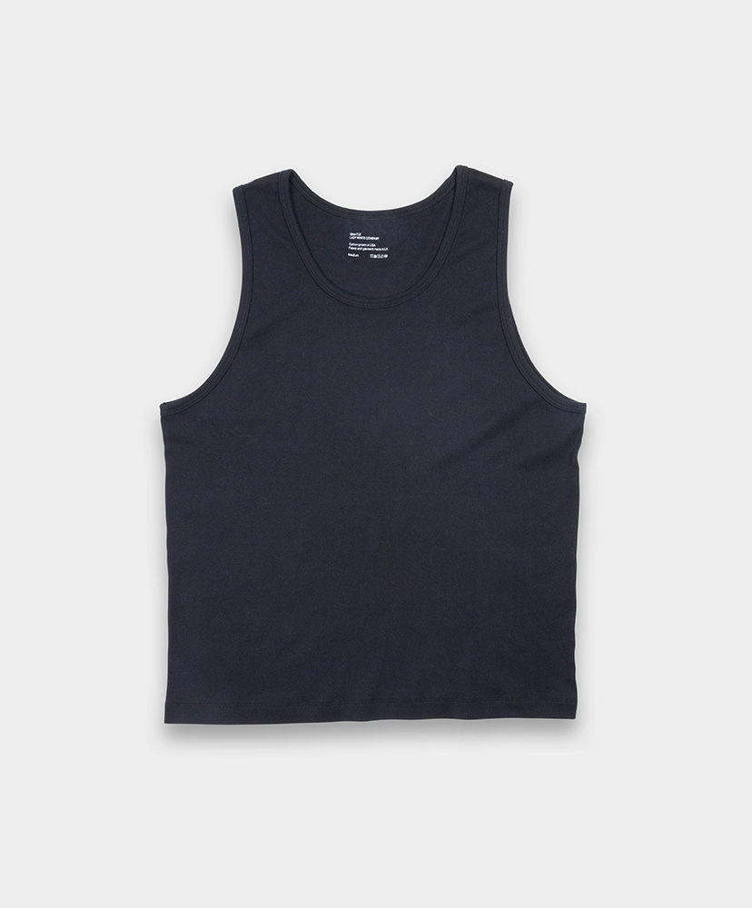 ×Lady White Co. Singlet 2P Black Rib/ブラックリブ L(MEN)