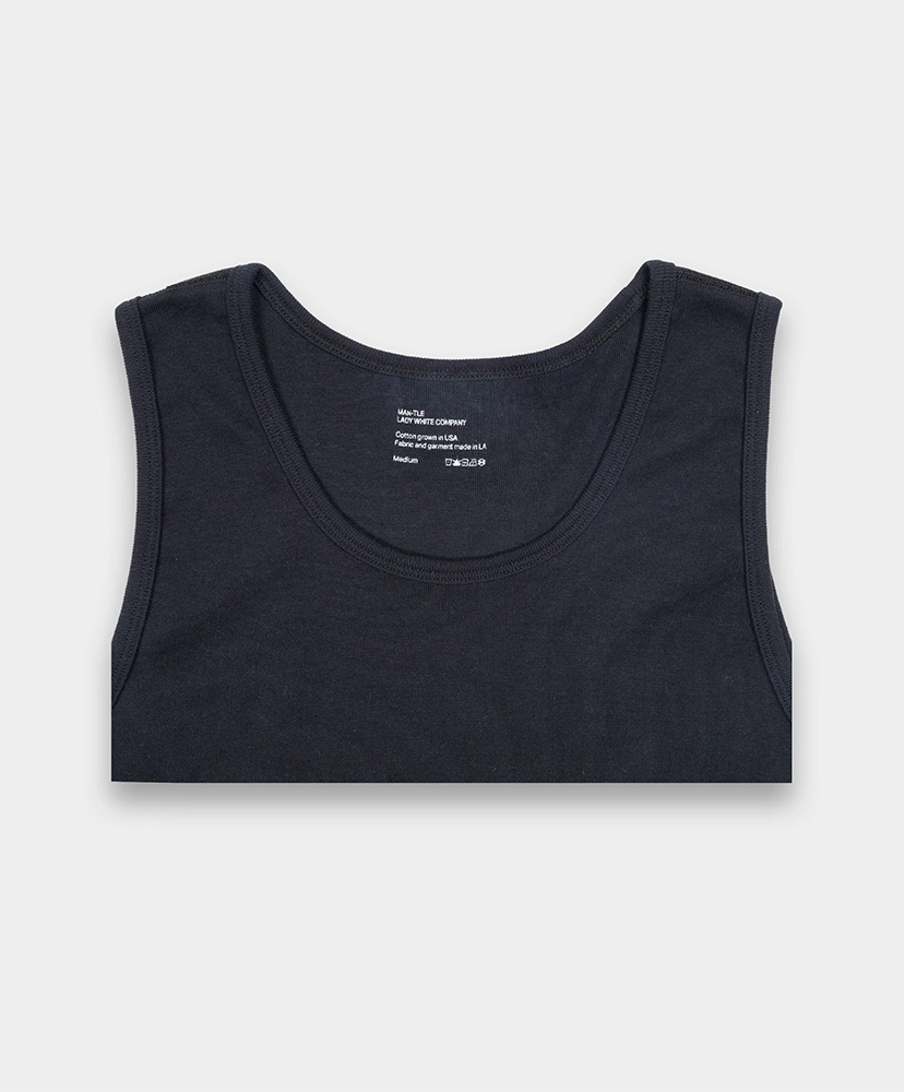 ×Lady White Co. Singlet 2P Black Rib/ブラックリブ L(MEN)
