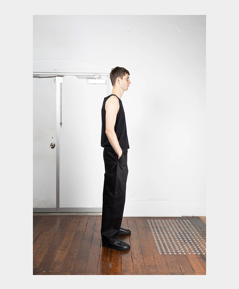 ×Lady White Co. Singlet 2P Black Rib/ブラックリブ L(MEN)