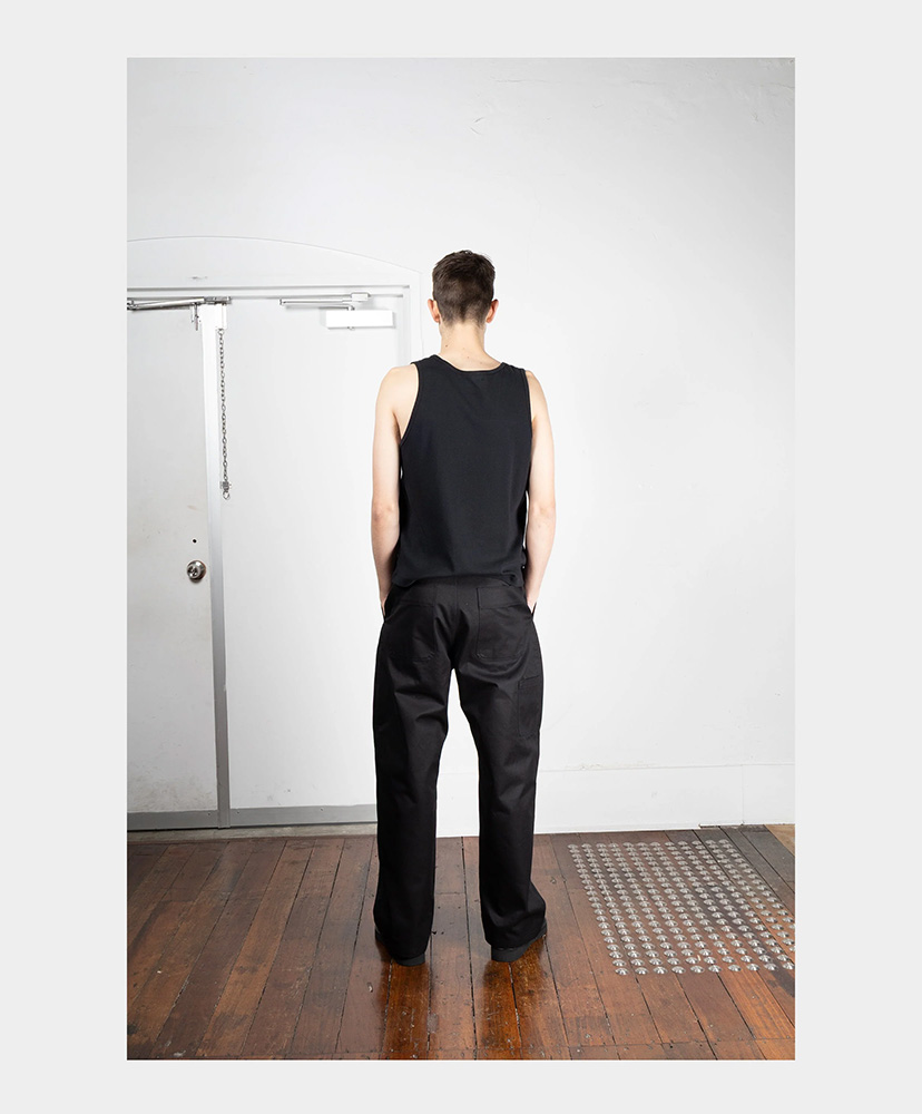 ×Lady White Co. Singlet 2P Black Rib/ブラックリブ L(MEN)