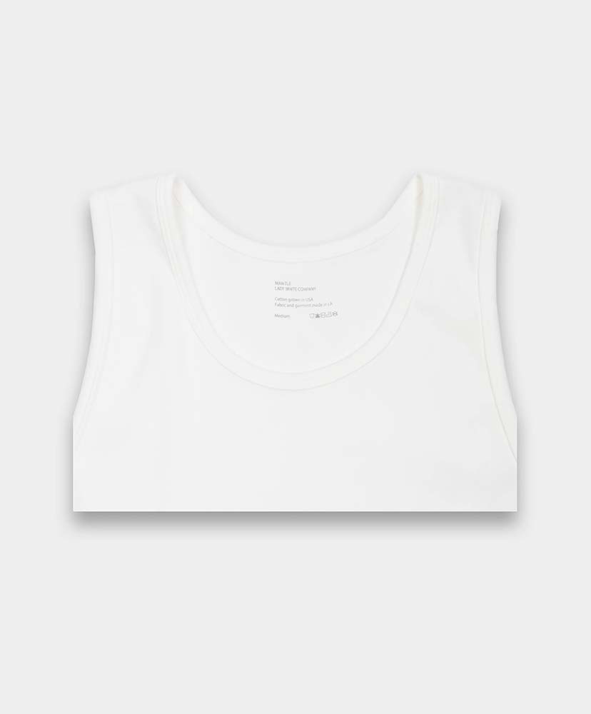 ×Lady White Co. Singlet 2P White Rib/ホワイトリブ L(MEN)